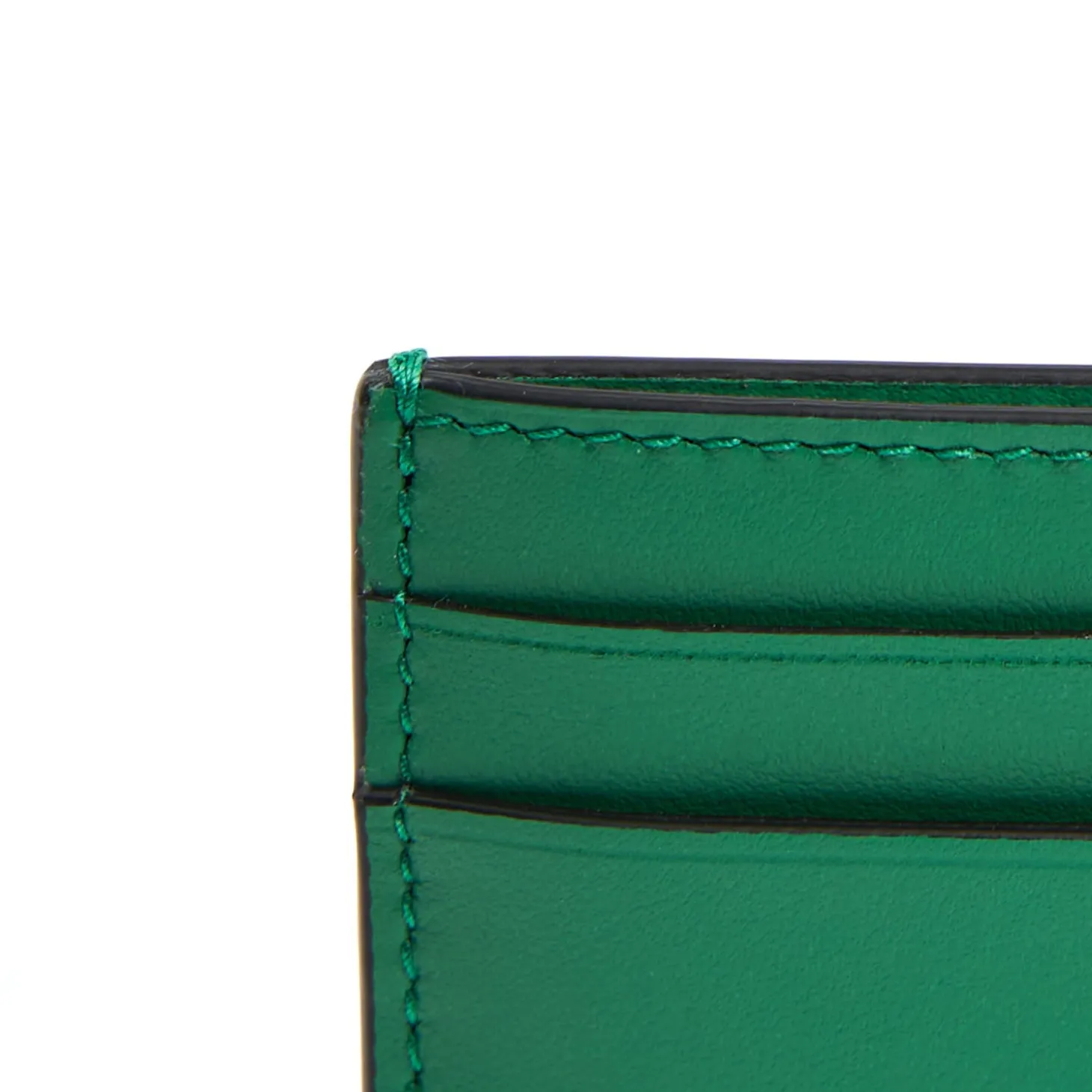 PORTACARTE DI CREDITO PICCOLO VERDE In pelle liscia