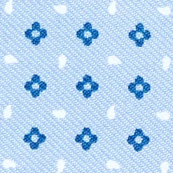 PORTACARTE DI CREDITO SETA E PELLE AZZURRO 5 scomparti