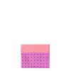 PORTACARTE DI CREDITO SETA E PELLE FUCSIA 5 scomparti