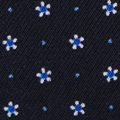 PORTACARTE DI CREDITO SETA E PELLE BLU SCURO 5 scomparti