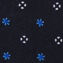 PORTACARTE DI CREDITO SETA E PELLE BLU SCURO 5 scomparti