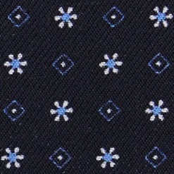 PORTACARTE DI CREDITO SETA E PELLE BLU SCURO 5 scomparti