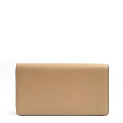 PORTAFOGLIO GRANDE BEIGE In pelle liscia