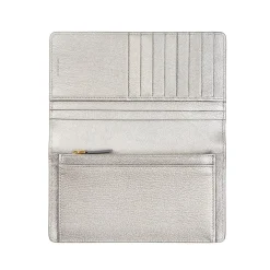 PORTAFOGLIO GRANDE GRIGIO PIOMBO In pelle liscia