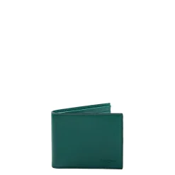 PORTAFOGLIO ORIZZONTALE VERDE SCURO In pelle liscia