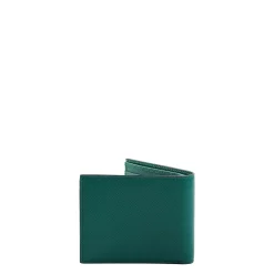 PORTAFOGLIO ORIZZONTALE VERDE SCURO In pelle martellata