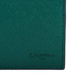 PORTAFOGLIO ORIZZONTALE VERDE SCURO In pelle martellata