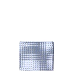 PORTAFOGLIO PICCOLO AZZURRO POLVERE In seta e pelle
