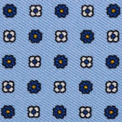 PORTAFOGLIO PICCOLO AZZURRO In seta e pelle