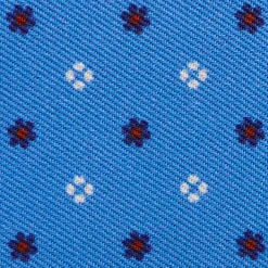 PORTAFOGLIO PICCOLO AZZURRO In seta e pelle