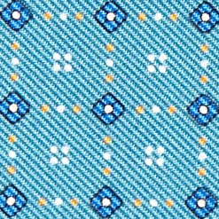 PORTAFOGLIO PICCOLO BLU MEDIO In seta e pelle
