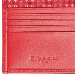 PORTAFOGLIO PICCOLO ROSSO In seta e pelle