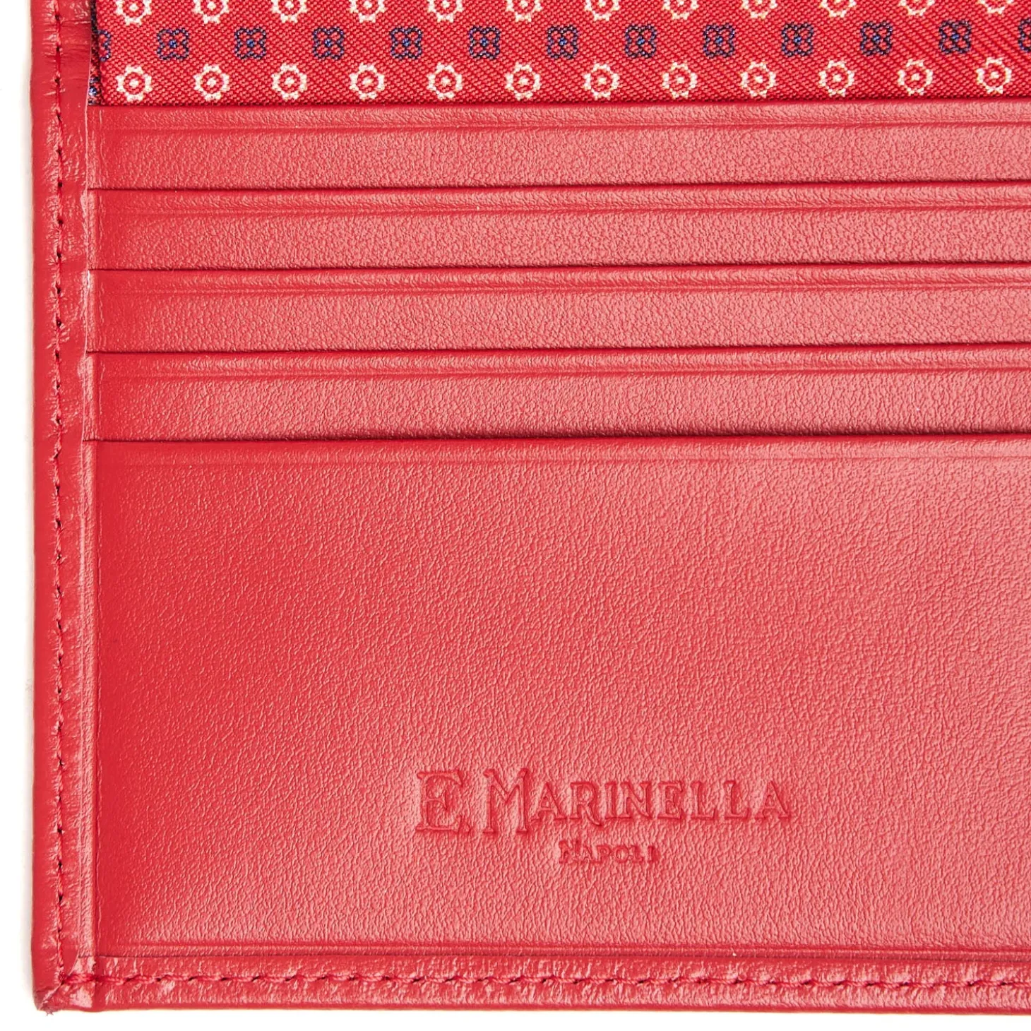 PORTAFOGLIO PICCOLO ROSSO In seta e pelle