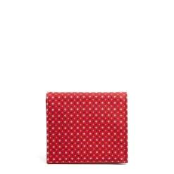 PORTAFOGLIO PICCOLO ROSSO In seta e pelle