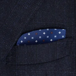 PORTAOCCHIALI BLUETTE In seta stampata a mano