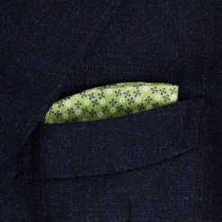 PORTAOCCHIALI VERDE CHIARO In seta stampata a mano