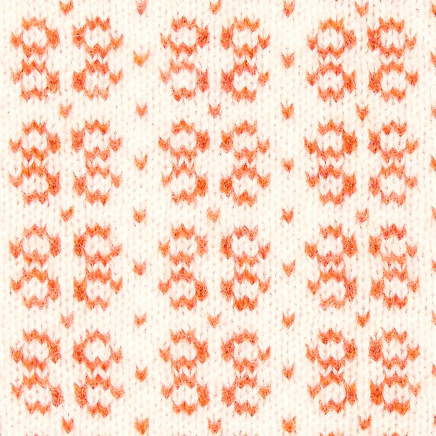 SCALDACOLLO ARANCIONE E BEIGE MICROFANTASIA In cashmere