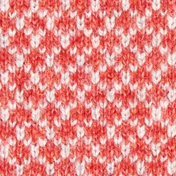 SCALDACOLLO ARANCIONE E BEIGE IN CASHMERE Microfantasia geometrica
