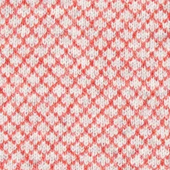 SCALDACOLLO ARANCIONE E BEIGE IN CASHMERE Microfantasia geometrica