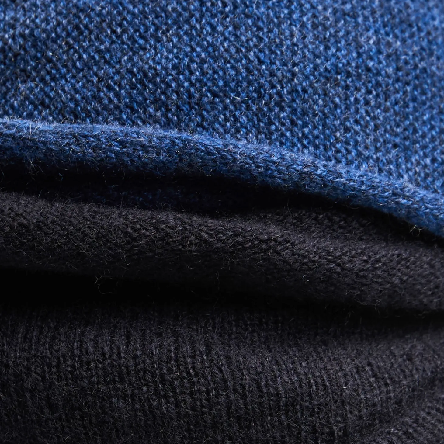 SCALDACOLLO BLU DOPPIO INTRECCIO In cashmere