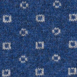 SCALDACOLLO BLU E GRIGIO MICROFANTASIA In cashmere