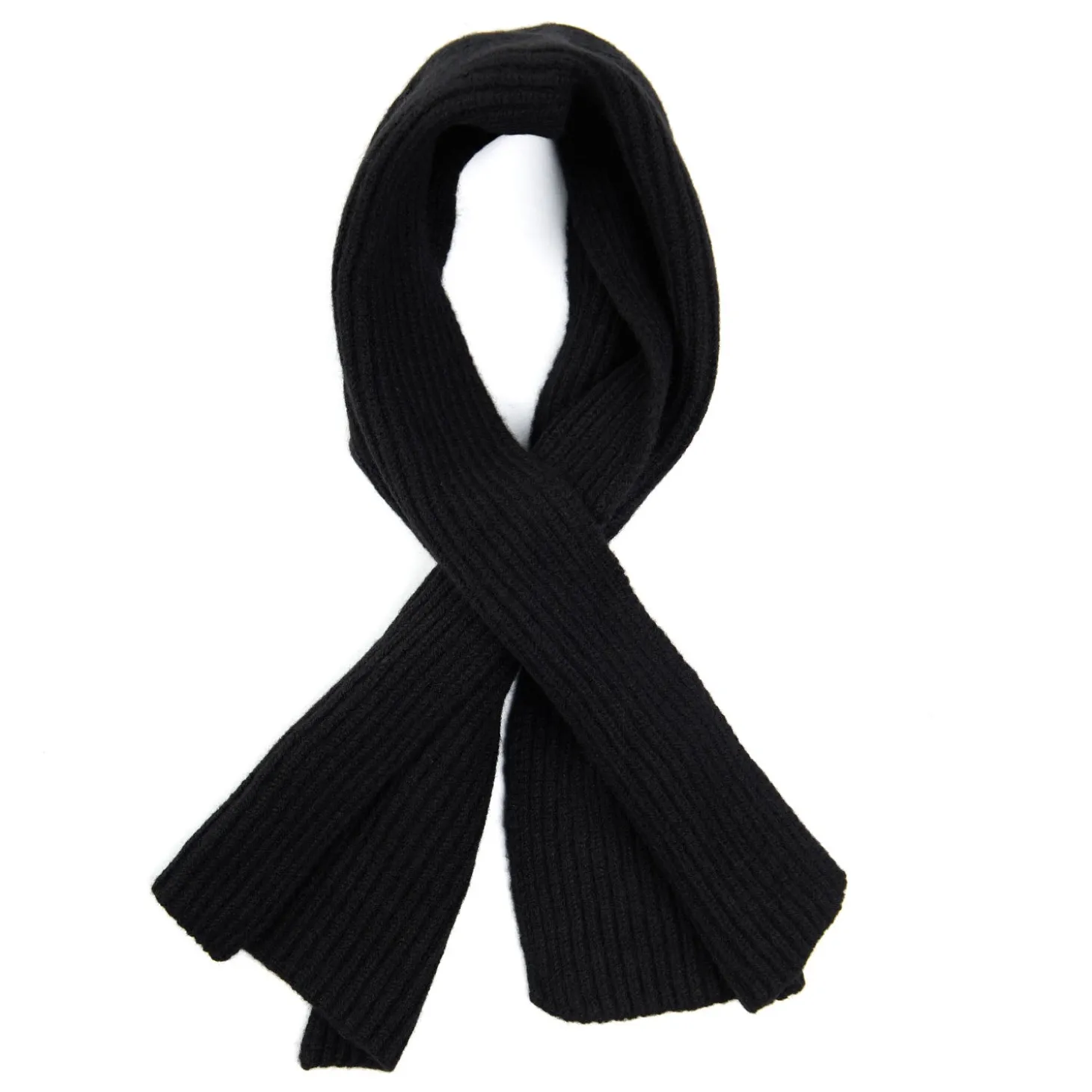 SCALDACOLLO NERO IN CASHMERETinta unita