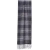 SCIARPA BICOLOR GRIGIO SCURO IN SETA E CASHMERE Check