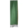 SCIARPA BICOLOR VERDE E BEIGE IN SETA E CASHMERE Tinta unita