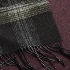 SCIARPA BICOLOR VERDE IN SETA E CASHMERE Check