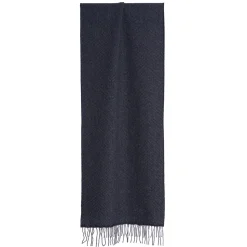 SCIARPA COLOR BLU SCURO In cashmere