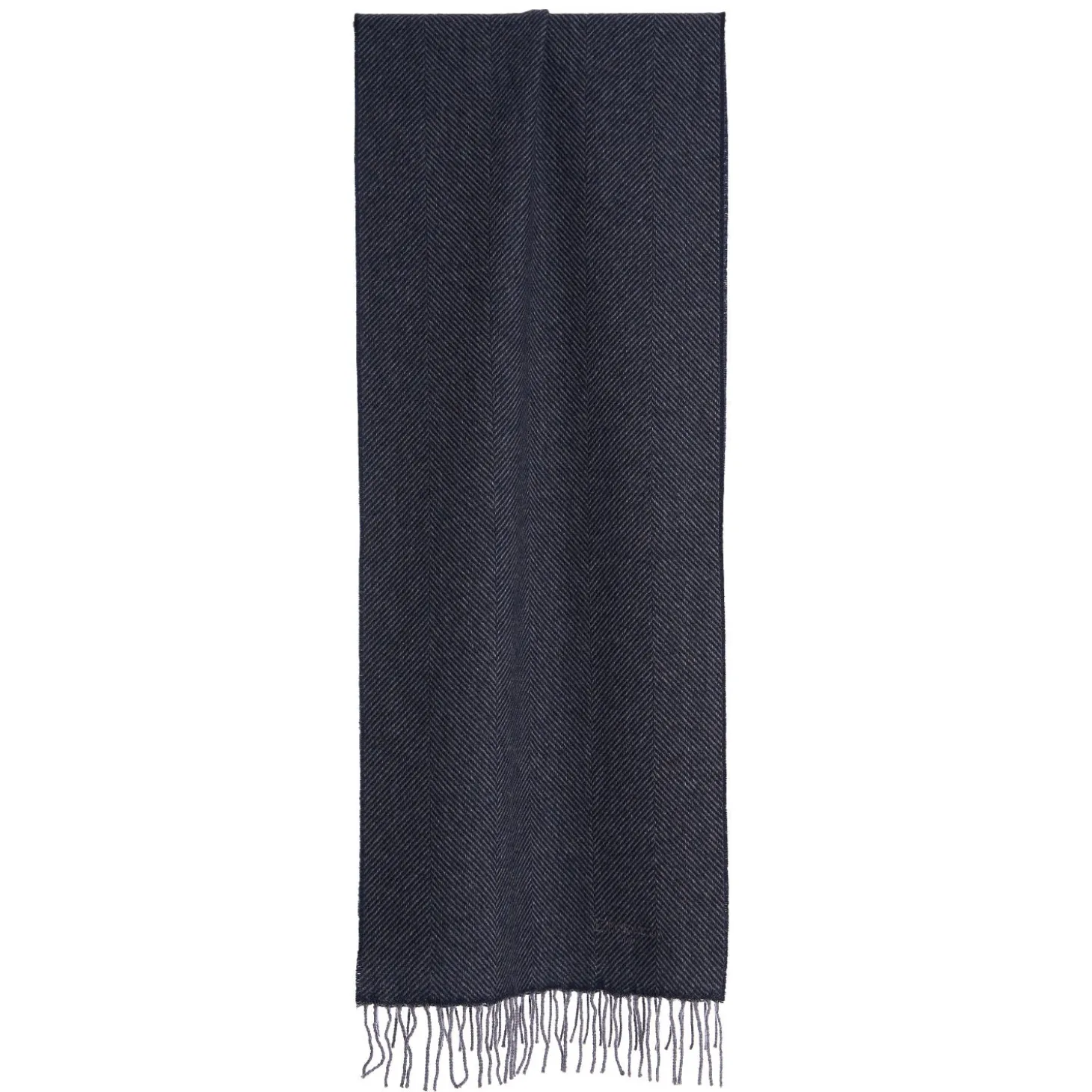 SCIARPA COLOR BLU SCURO In cashmere