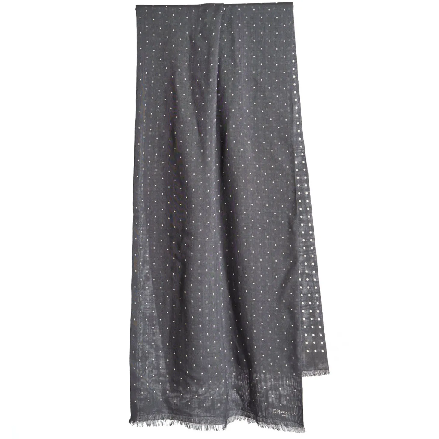 SCIARPA GRIGIO SCURO IN LANA E SETA Pois