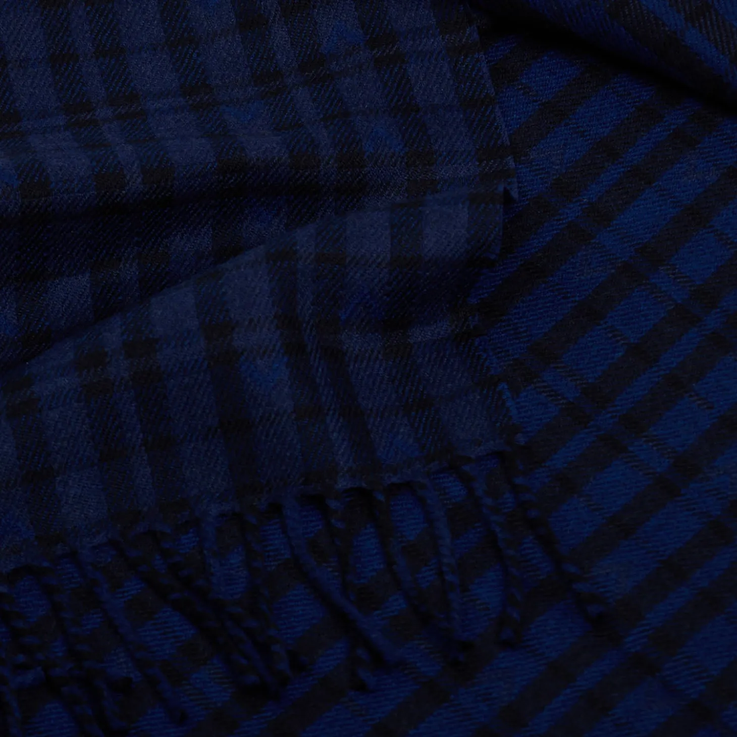 SCIARPA LOGO EM BLU SCURO In lana