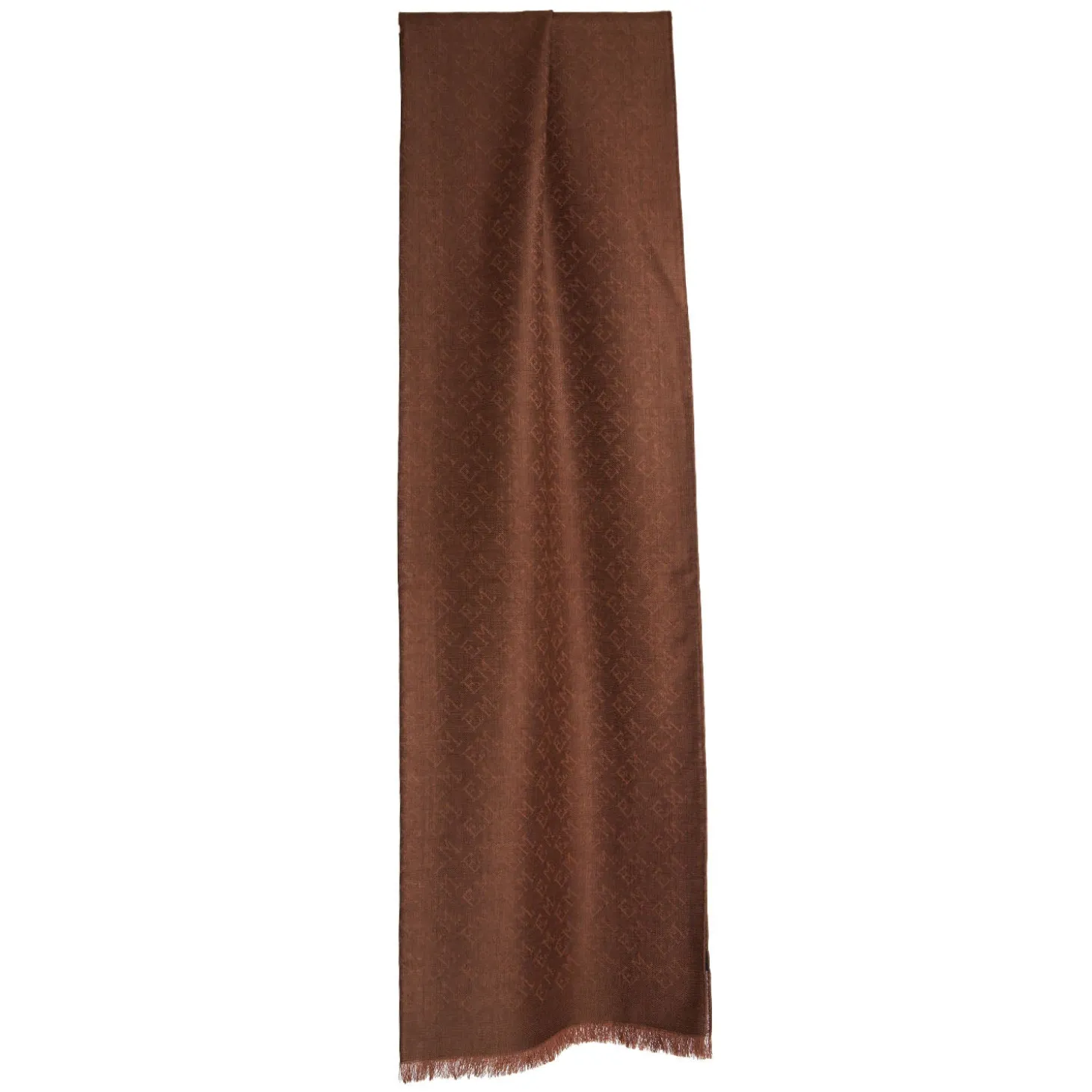SCIARPA LOGO EM MARRONE CHIARO In lana e cashmere