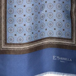 SCIARPA TUBOLARE AZZURRA IN SETA TWILL Classic daisy