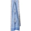 SCIARPA TUBOLARE AZZURRA IN SETA TWILL Paisley pattern