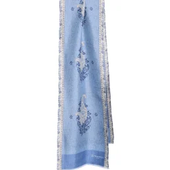 SCIARPA TUBOLARE AZZURRA IN SETA TWILL Paisley pattern