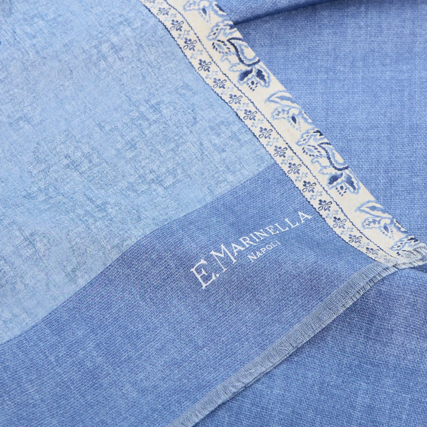 SCIARPA TUBOLARE AZZURRA IN SETA TWILL Paisley pattern
