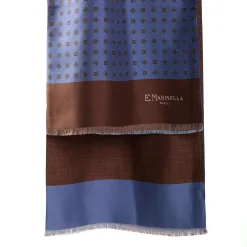 SCIARPA TUBOLARE AZZURRO POLVERE IN SETA TWILL Classic daisy