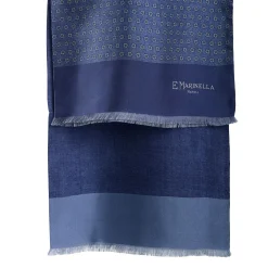 SCIARPA TUBOLARE BLU IN SETA TWILL Classic daisy