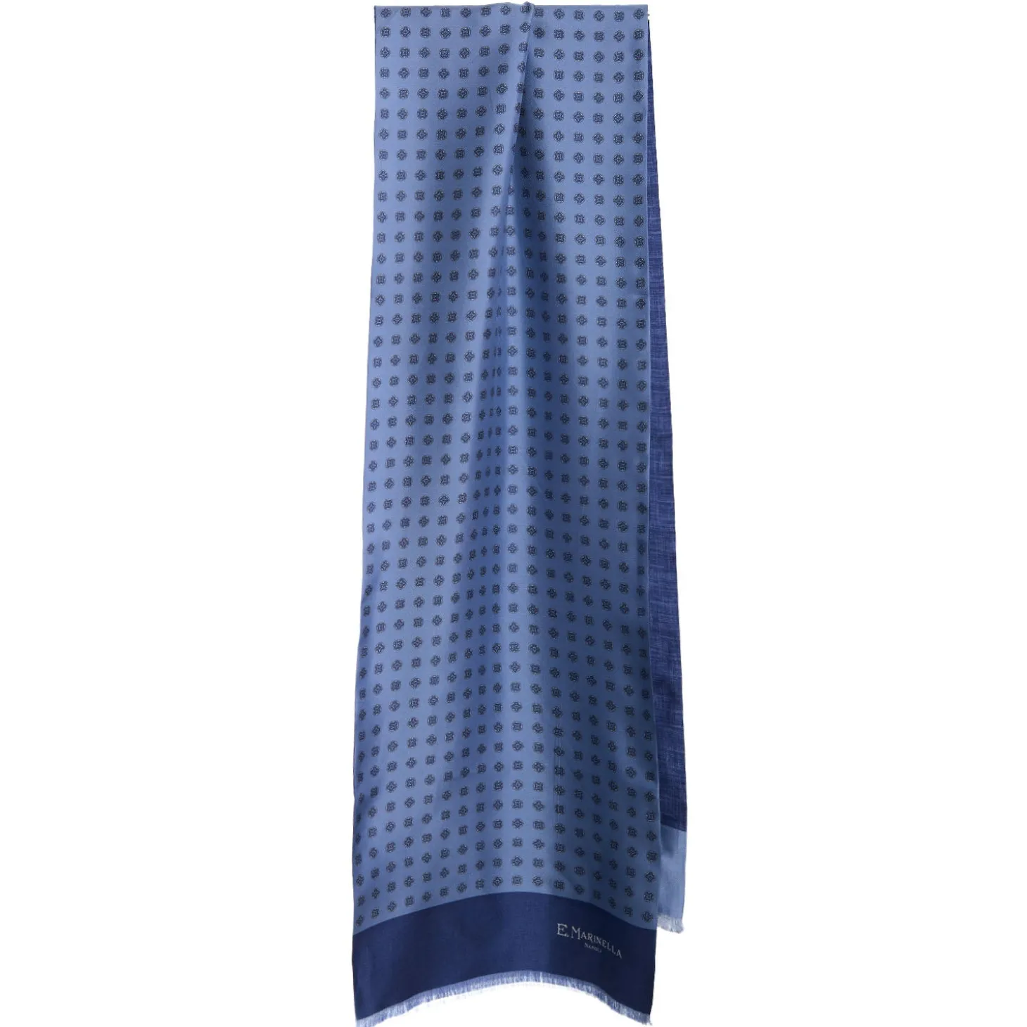 SCIARPA TUBOLARE BLU SCUROIN SETA TWILL Classic daisy