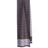 SCIARPA TUBOLARE GRIGIO SCURO IN SETA TWILL Busy pattern