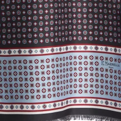 SCIARPA TUBOLARE GRIGIO SCURO IN SETA TWILL Busy pattern
