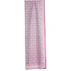 SCIARPA TUBOLARE IN VOILE DI COTONE E SETA ROSA Fiore monogram 100