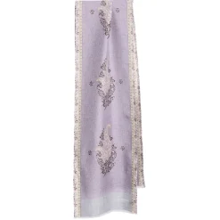 SCIARPA TUBOLARE LILLA IN SETA TWILL Paisley pattern