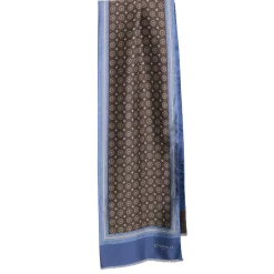 SCIARPA TUBOLARE MARRONE IN SETA TWILL Classic daisy