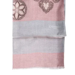 SCIARPA TUBOLARE ROSA IN SETA TWILL Busy pattern