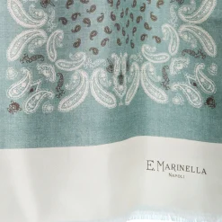 SCIARPA TUBOLARE VERDE CHIARO IN SETA TWILL Busy pattern