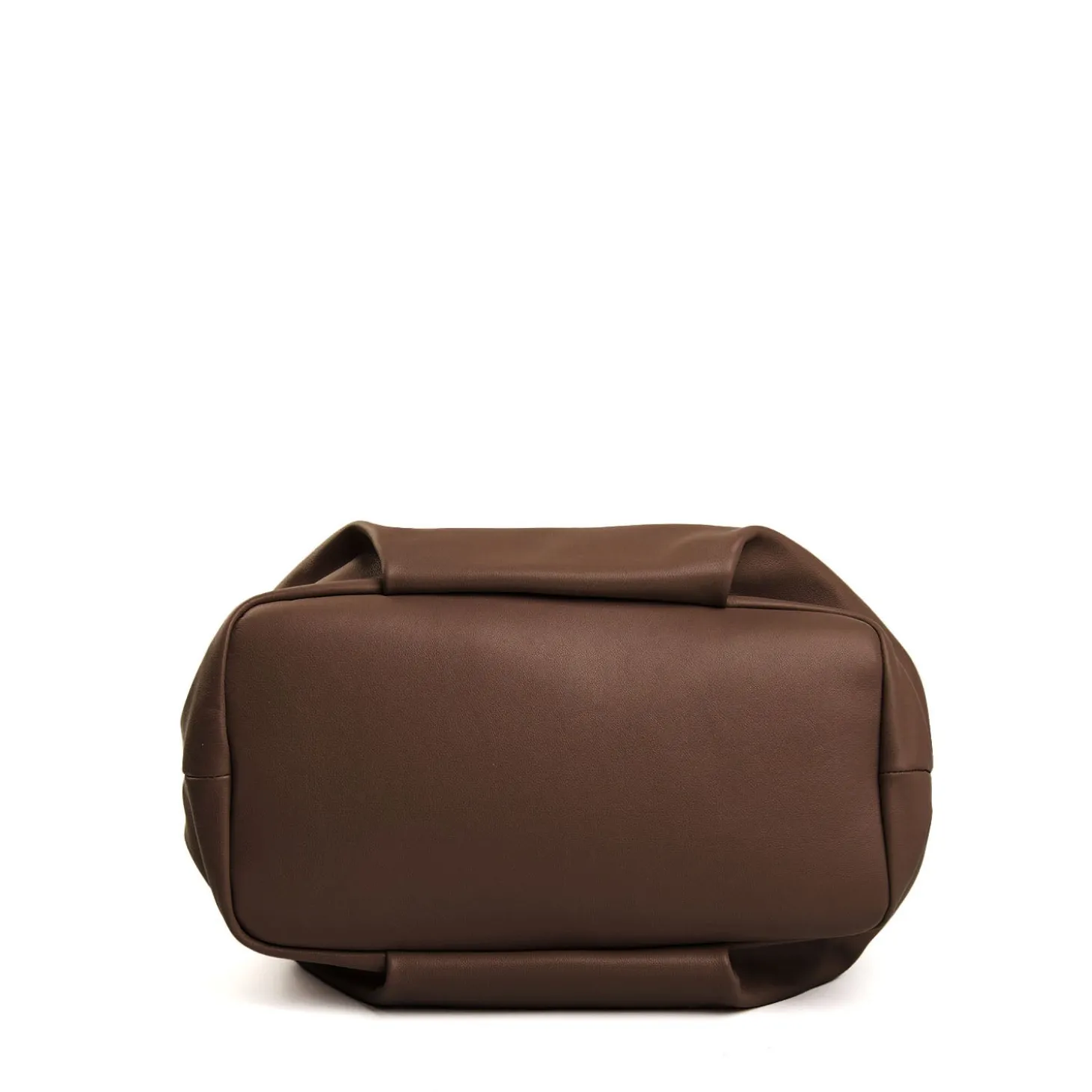 SOFT BAG MARRONE SCURO In pelle liscia