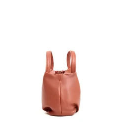 SOFT MINI BAG ARANCIONE SCURO In pelle liscia